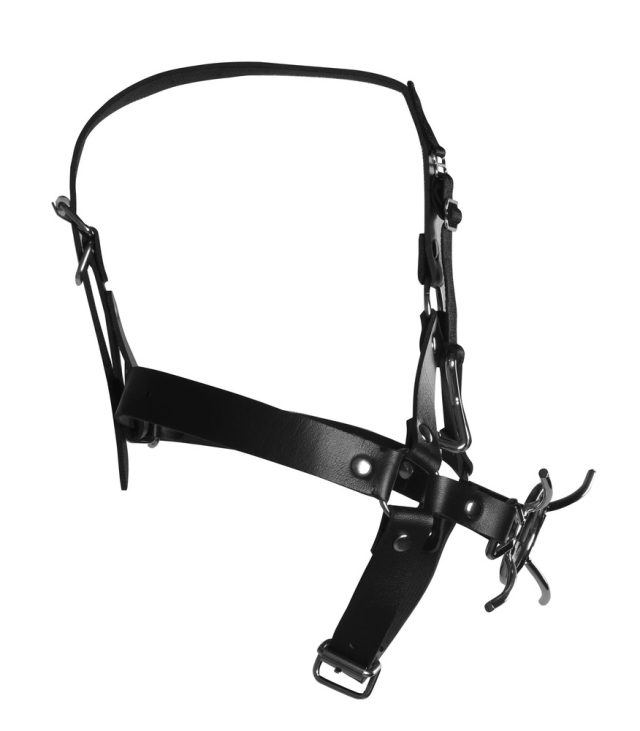 Ouch Xtreme Head Harness With Spider Gag And Nose Hooks - Image 3