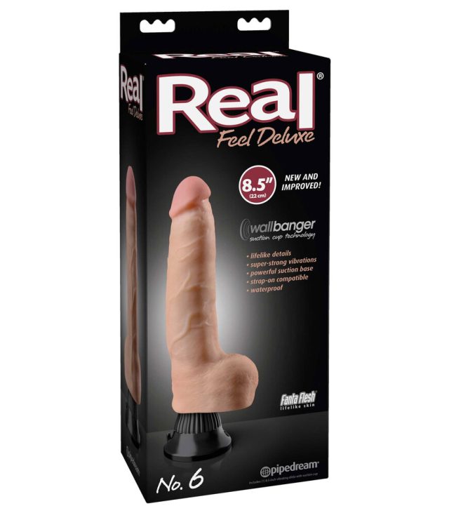 Real Feel Deluxe No 6 Flesh Penis Vibrator - Image 4