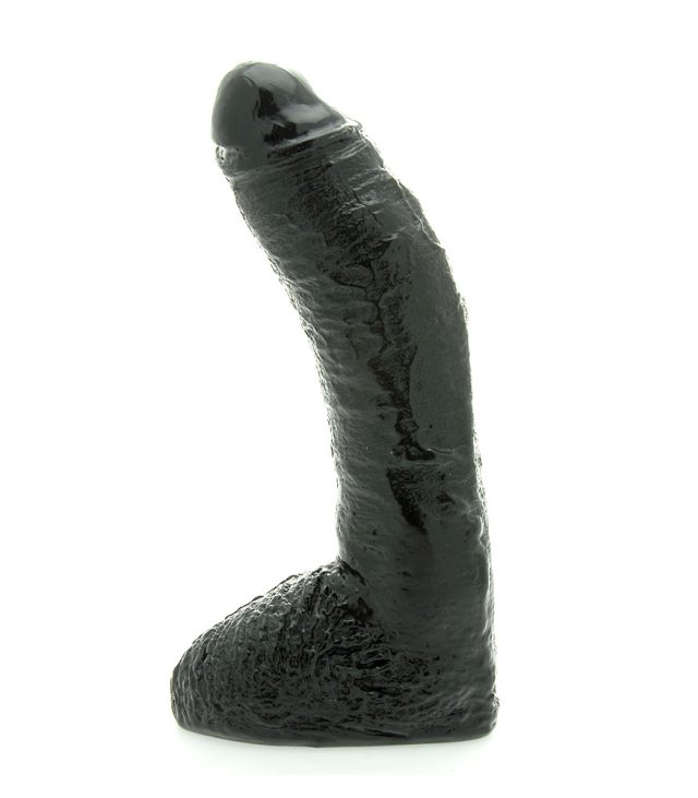 Basix 10 Inch Fat Boy Black Dildo