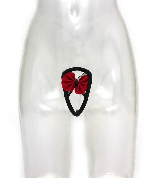 Sexy Black and Red Strapless CString - Image 2