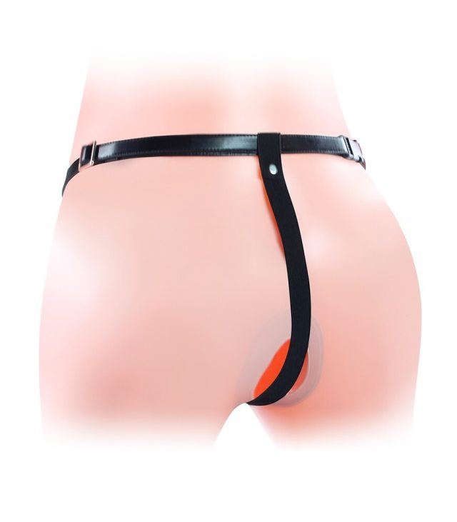 Lovetoy Unisex Hollow Double Strap On 6 Inch - Image 2