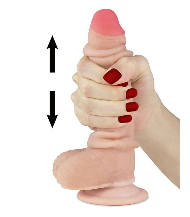 Lovetoy Sliding Skin Dildo 7 Inch - Image 3