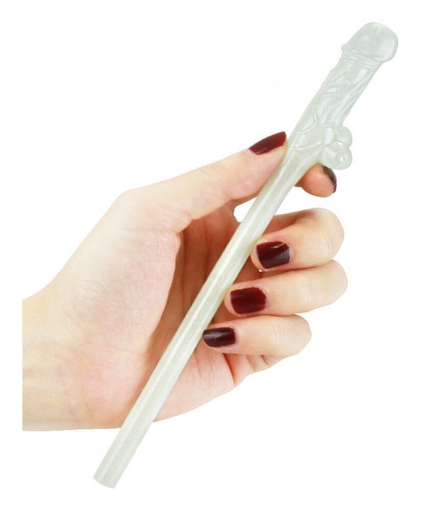 Lovetoy Pack Of 9 Willy Straws Glow In The Dark - Image 3