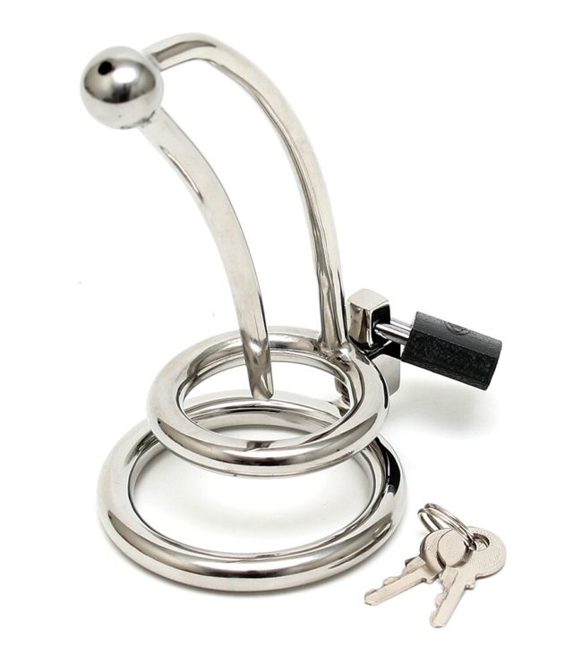Chastity Penis Lock Curved With Urethral Tube - Image 2