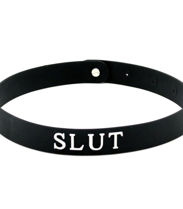 Black Silicone Slut Collar - Image 2