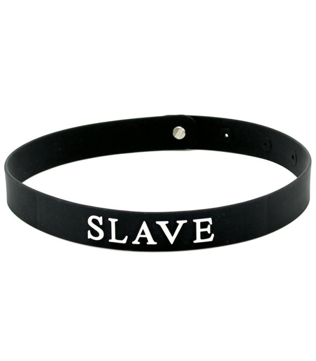 Black Silicone Slave Collar - Image 2