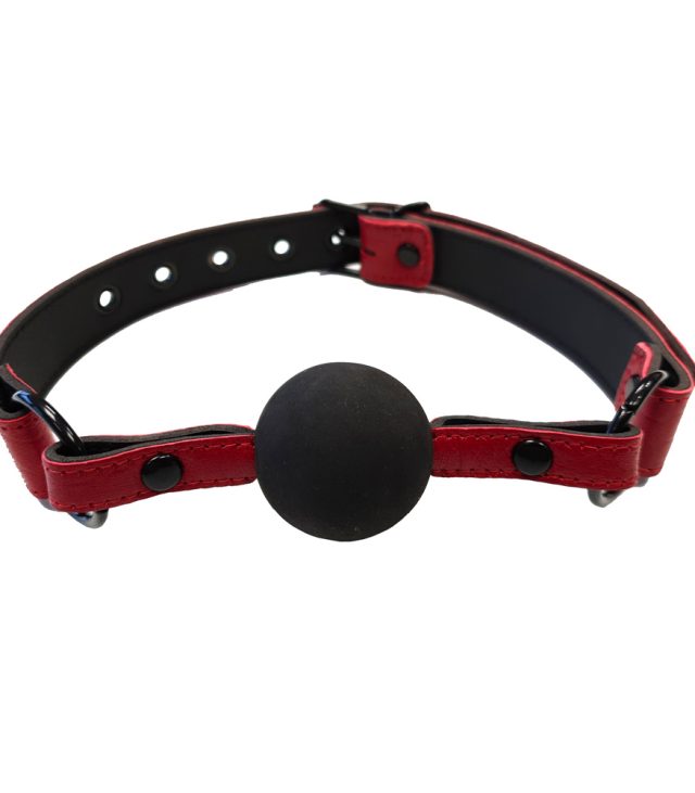 Rouge Garments Leather Croc Print Ball Gag