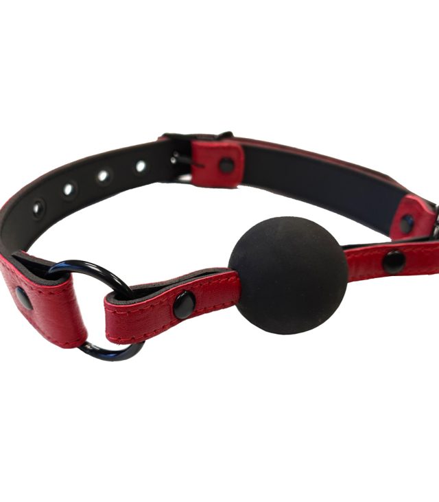 Rouge Garments Leather Croc Print Ball Gag - Image 2