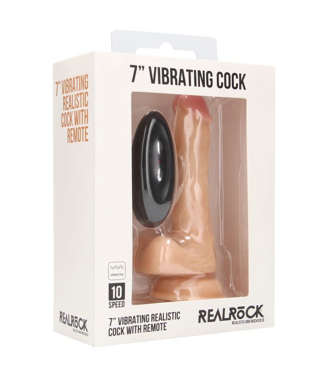 RealRock 7 Inch Vibrating Realistic Cock With Scrotum - Image 2
