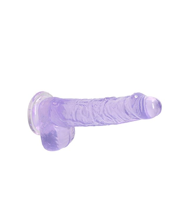 RealRock 6 Inch Purple Realistic Crystal Clear Dildo - Image 3