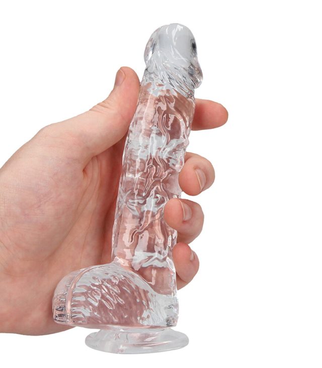 RealRock 6 Inch Transparent Realistic Crystal Clear Dildo - Image 2