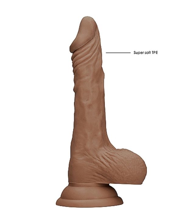RealRock 7 Inch Dong With Testicles Flesh Tan - Image 2