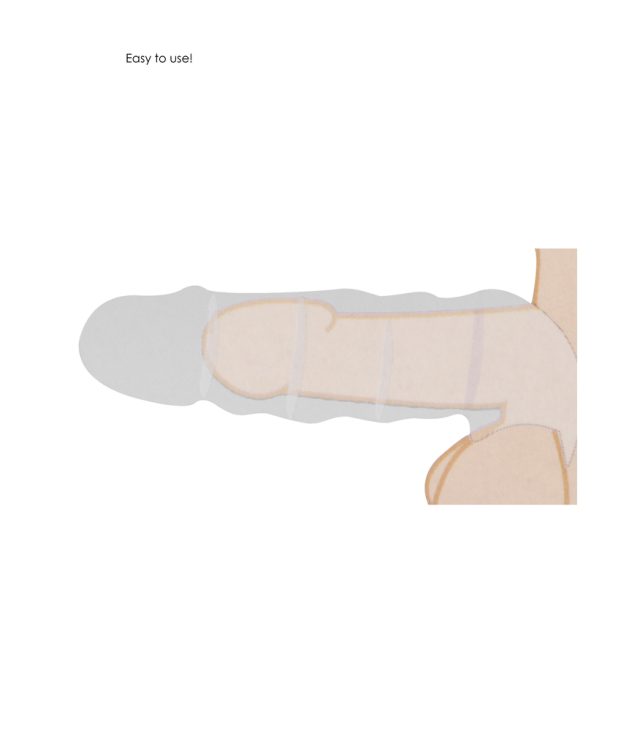 RealRock 7 Inch Penis Sleeve Black - Image 3