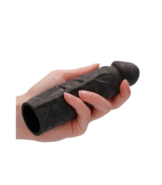 RealRock 7 Inch Penis Sleeve Black - Image 4