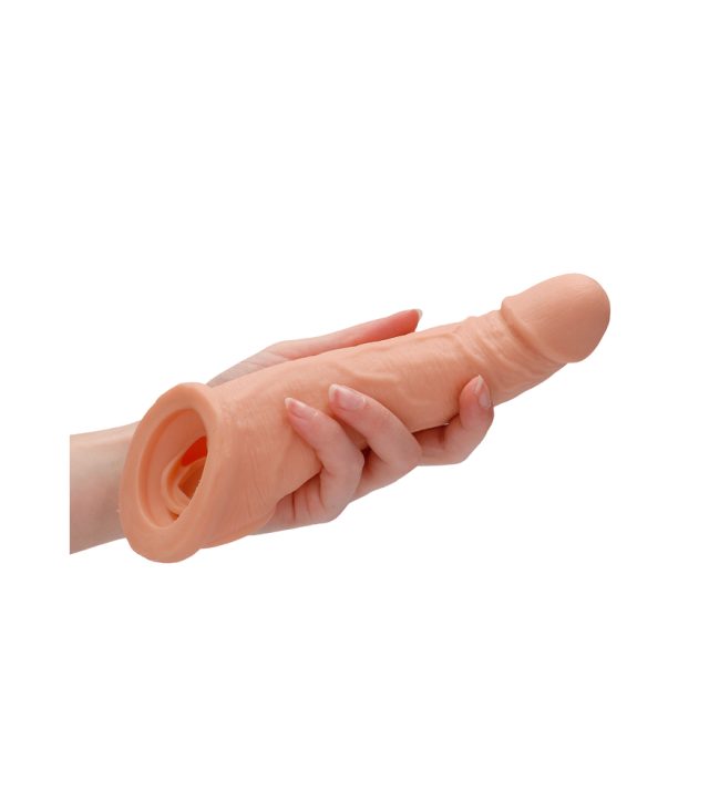 RealRock 8 Inch Penis Sleeve Flesh Pink - Image 4