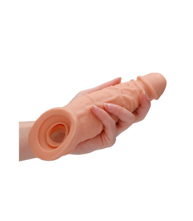 RealRock 9 Inch Penis Sleeve Flesh Pink - Image 4