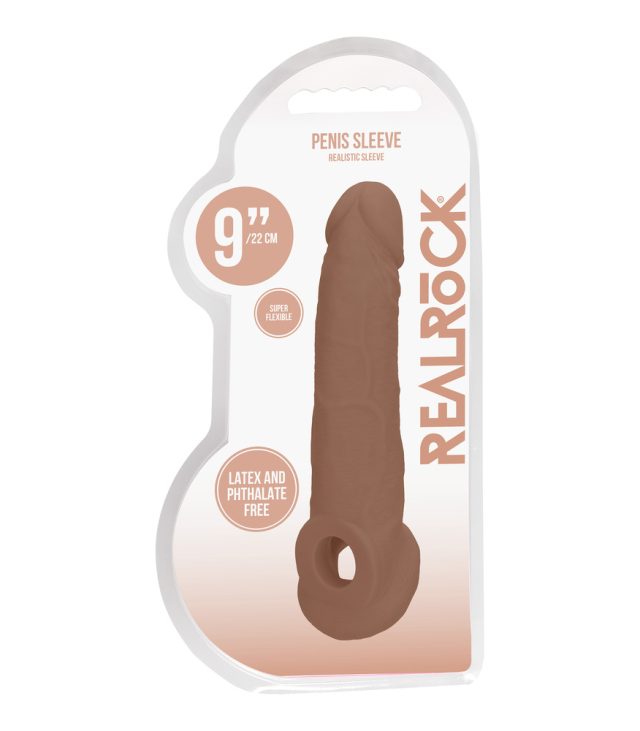 RealRock 9 Inch Penis Sleeve Flesh Tan - Image 4