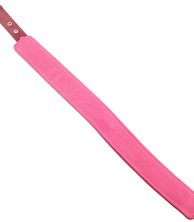 Rouge Garments Plain Pink Leather Collar - Image 2