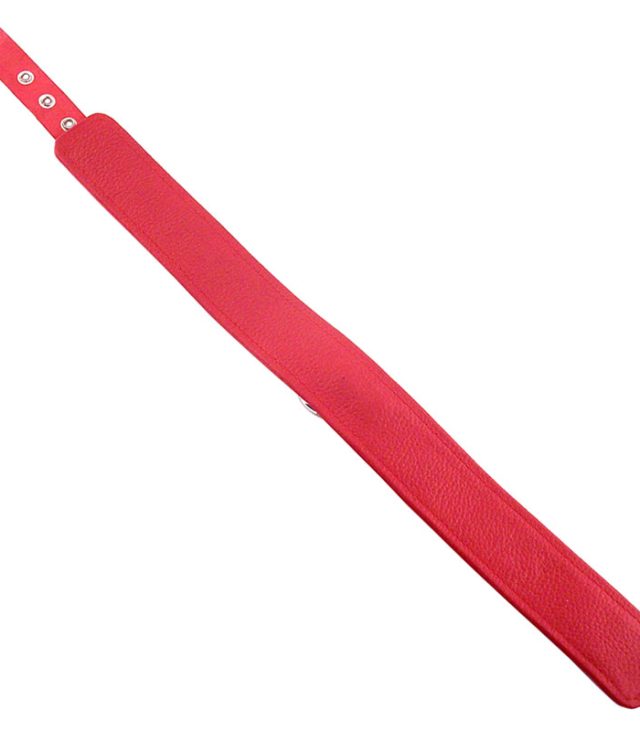 Rouge Garments Plain Red Leather Collar - Image 2