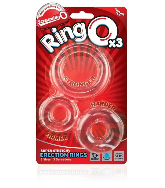 Screaming O RingO x3 Clear Cock Rings - Image 2