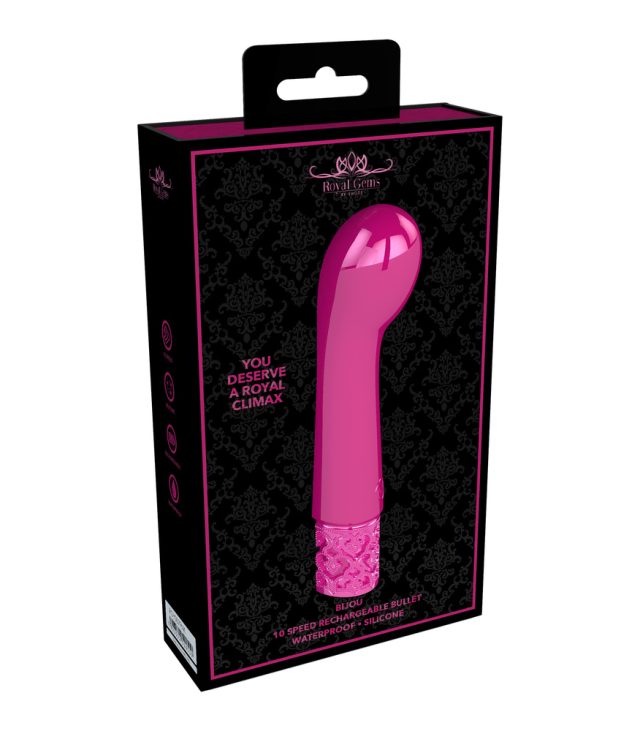Royal Gems Bijou Rechargeable Silicone Bullet Pink - Image 4