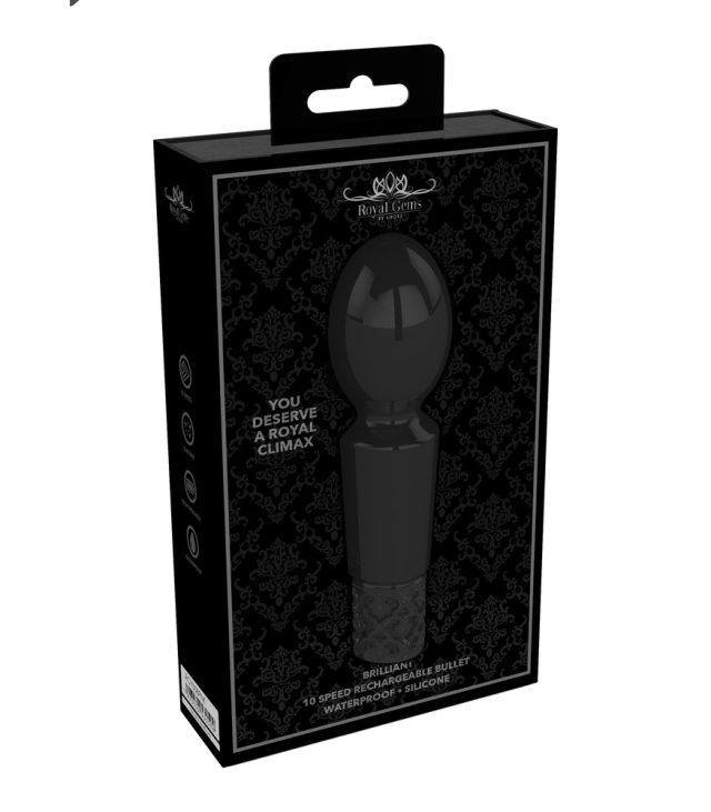 Royal Gems Brilliant Rechargeable Bullet Black - Image 3