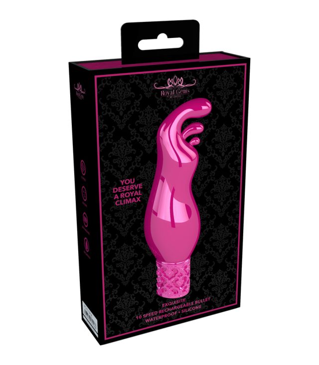 Royal Gems Exquisite Rechargeable Silicone Bullet Pink - Image 4
