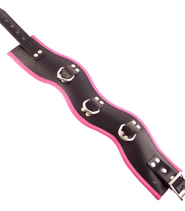Rouge Garments Black And Pink Padded Posture Collar