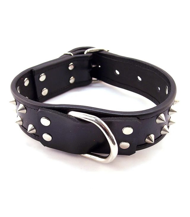 Rouge Garments Black Leather Studded Collar