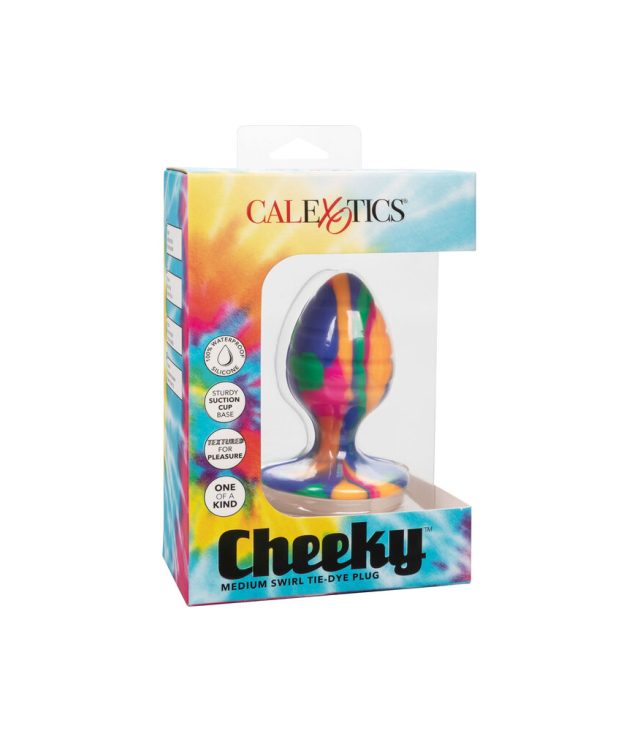 Cheeky Medium Swirl Tie Dye Butt Plug - Image 4