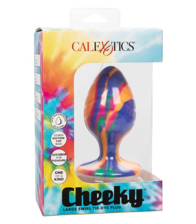 Cheeky Large Swirl Tie Dye Butt Plug - Image 4