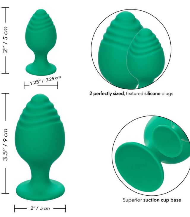 Cheeky Butt Plug Duo Green - Image 2