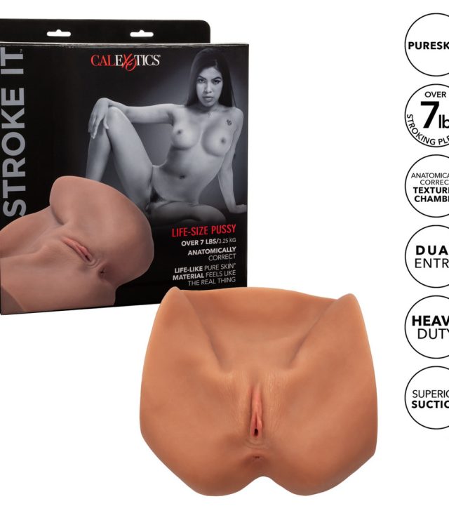 Stroke It Life Size Pussy Flesh Brown - Image 4
