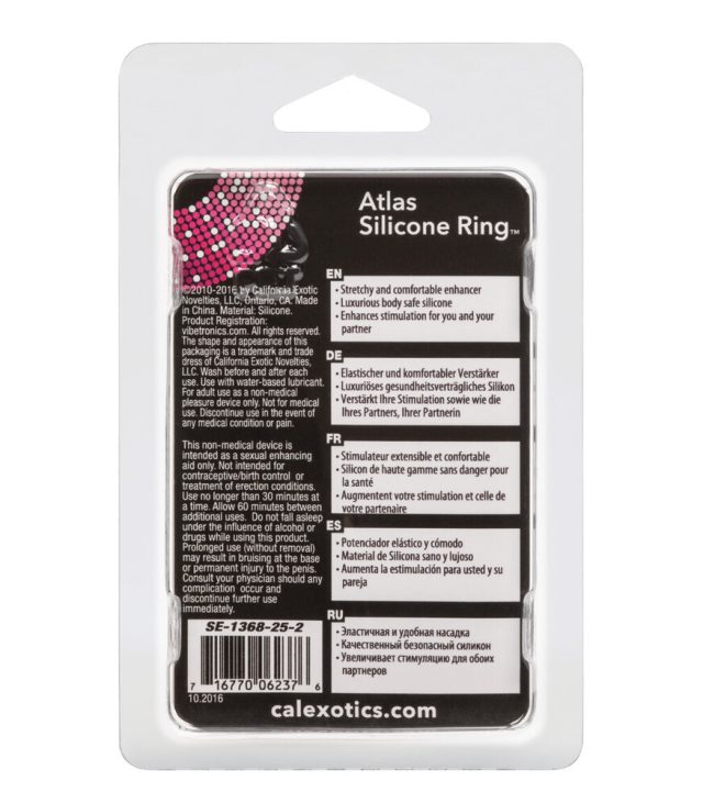 Atlas Silicone Cock Ring Black - Image 4