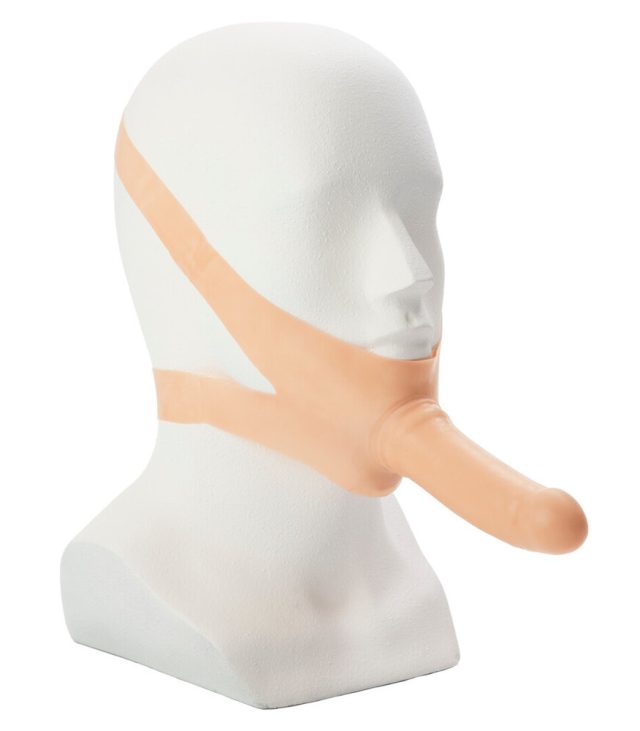 The Accommodator Face Strap On Dildo Flesh