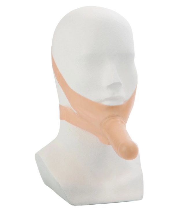 The Accommodator Face Strap On Dildo Flesh - Image 2