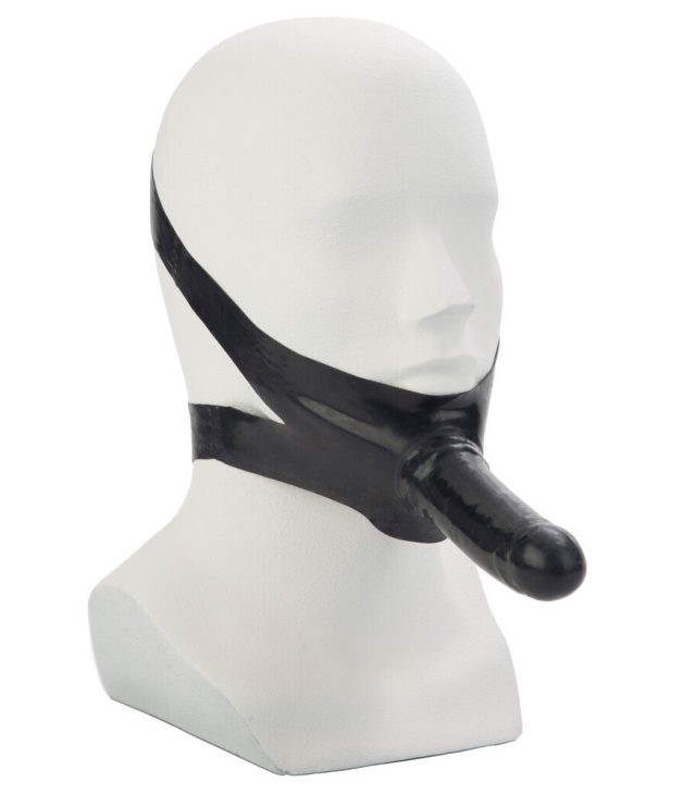 The Accommodator Face Strap On Dildo Black