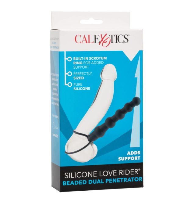 Love Rider Beaded Dual Black Penetrator - Image 4