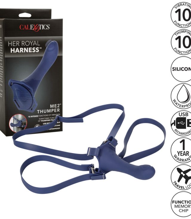 Her Royal Harness Me2 Thumper Strap On With Rechargeable Vibe - Image 4