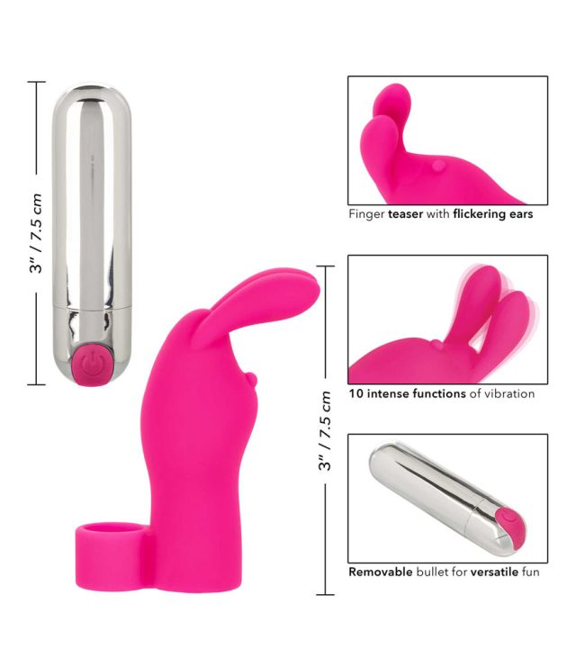 Intimate Play Pink Rechargeable Bunny Finger Vibrator - Image 4