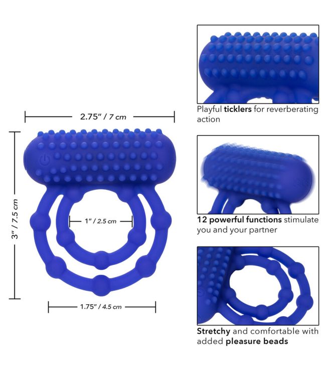 10 Bead Maximus Rechargeable Cock Ring - Image 2