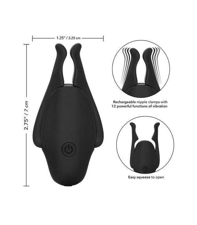 Rechargeable Nipplettes Vibrating Nipple Clamps - Image 3