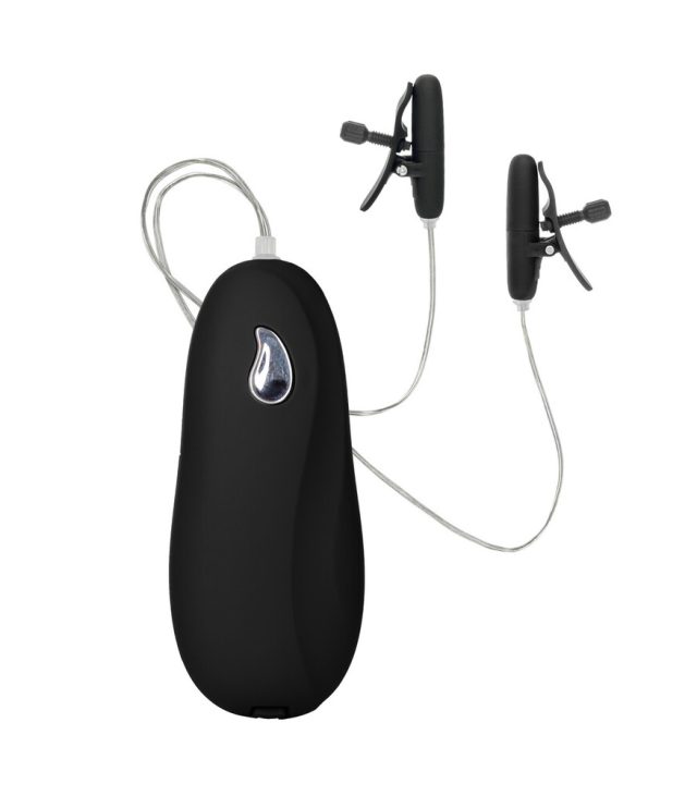 Heated Vibrating Nipple Teasers Black