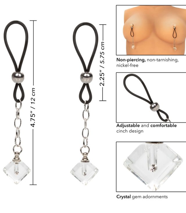 Nipple Play NonPiercing Nipple Jewellery Crystal Gem - Image 2