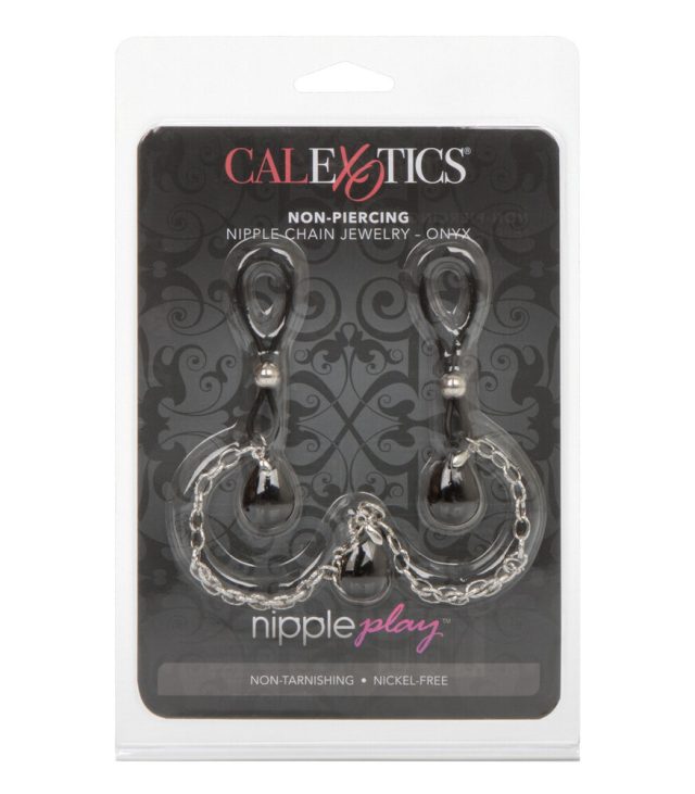 Nipple Play Non Piercing Nipple Chain Jewellery Onyx - Image 2