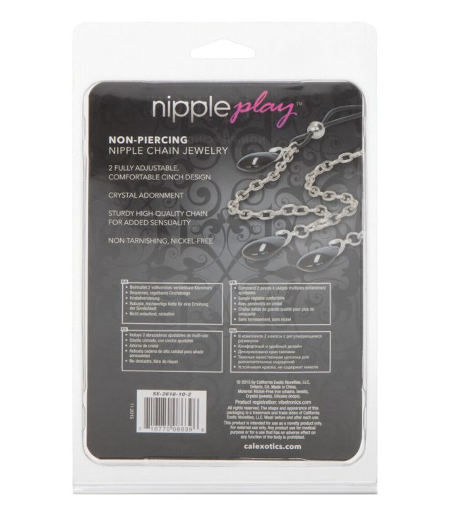 Nipple Play Non Piercing Nipple Chain Jewellery Onyx - Image 3