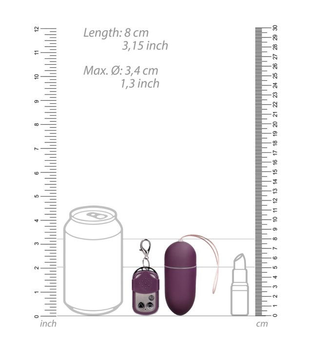 10 Speed Remote Vibrating Egg BIG Purple - Image 3
