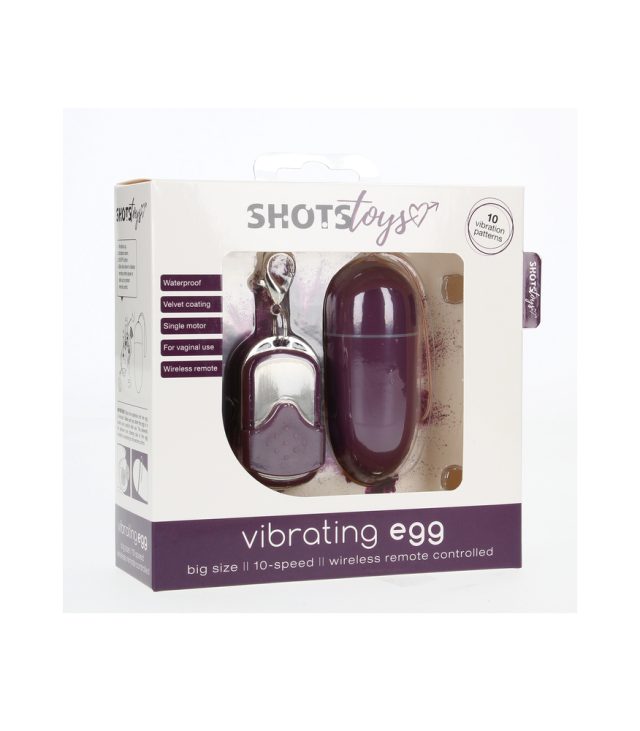 10 Speed Remote Vibrating Egg BIG Purple - Image 4