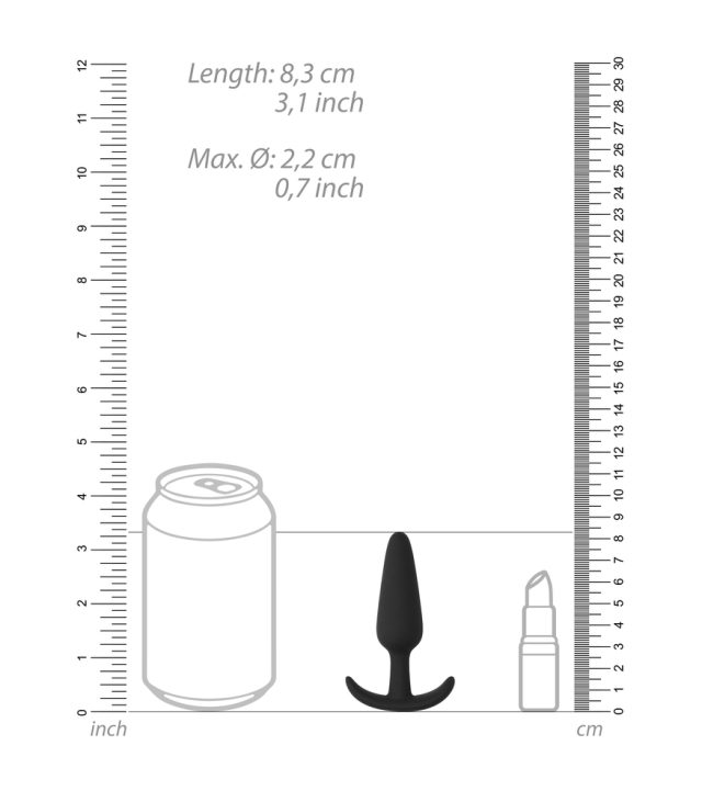 Beginners Size Slim Butt Plug Black - Image 3