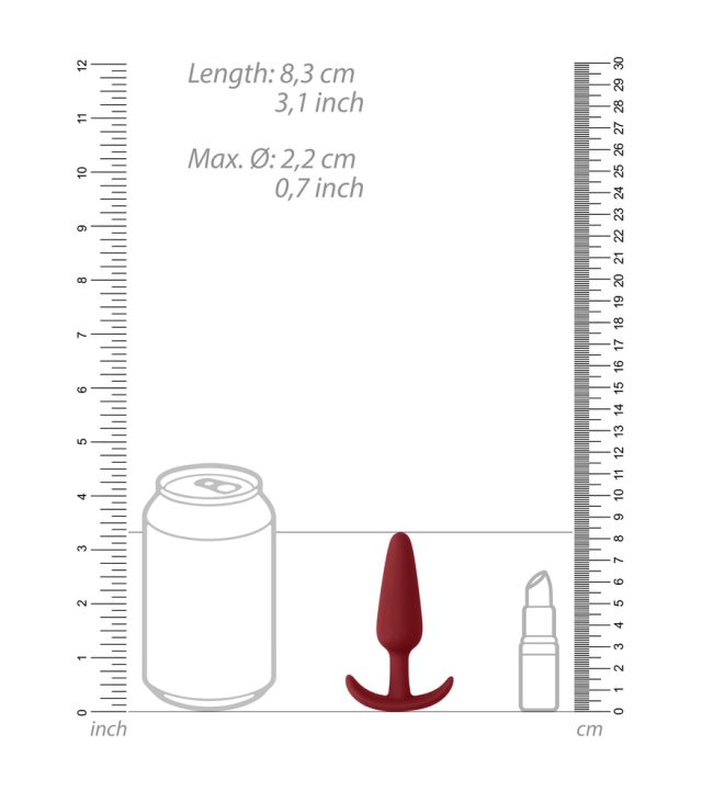 Beginners Size Slim Butt Plug Red - Image 3